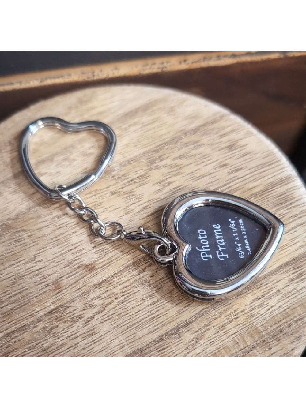 Keychain Photo Frame Heart Charm - Picture 2 of 5